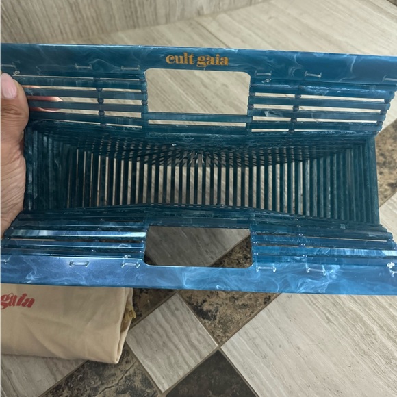 Cult Gaia Blue Woven Clutch - Picture 9 of 12